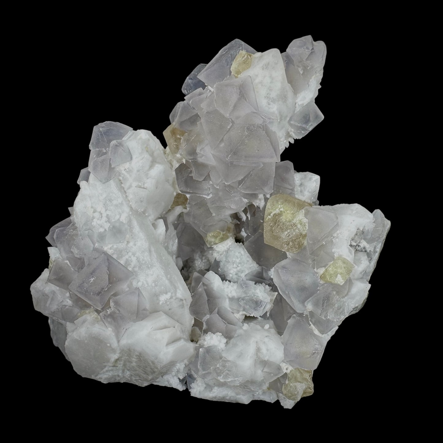 Fluorite on Candle Quartz