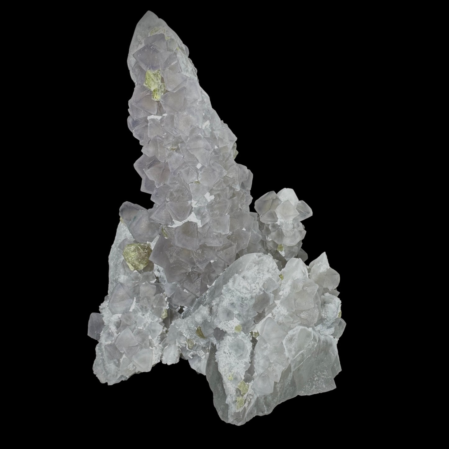 Fluorite on Candle Quartz