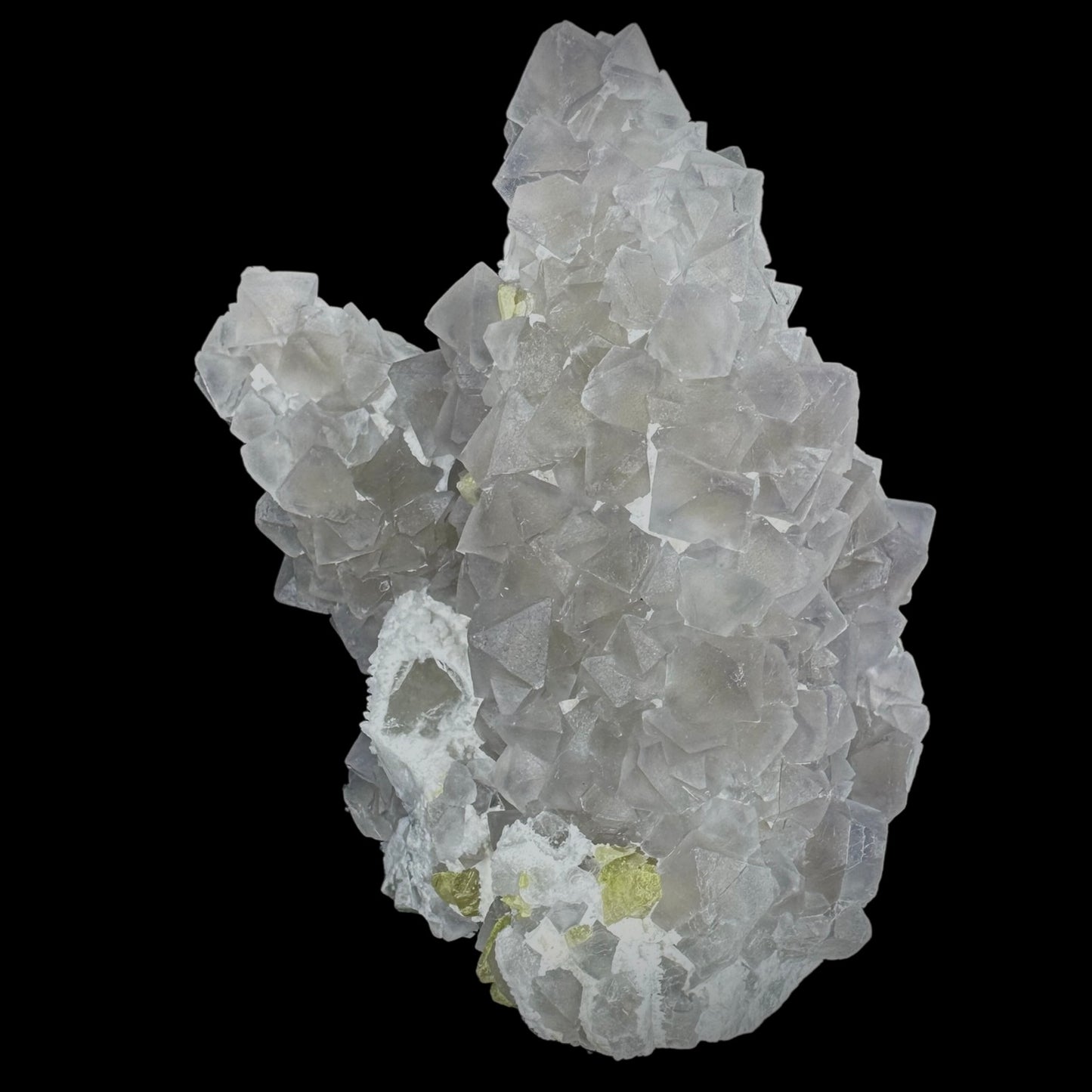 Fluorite on Candle Quartz