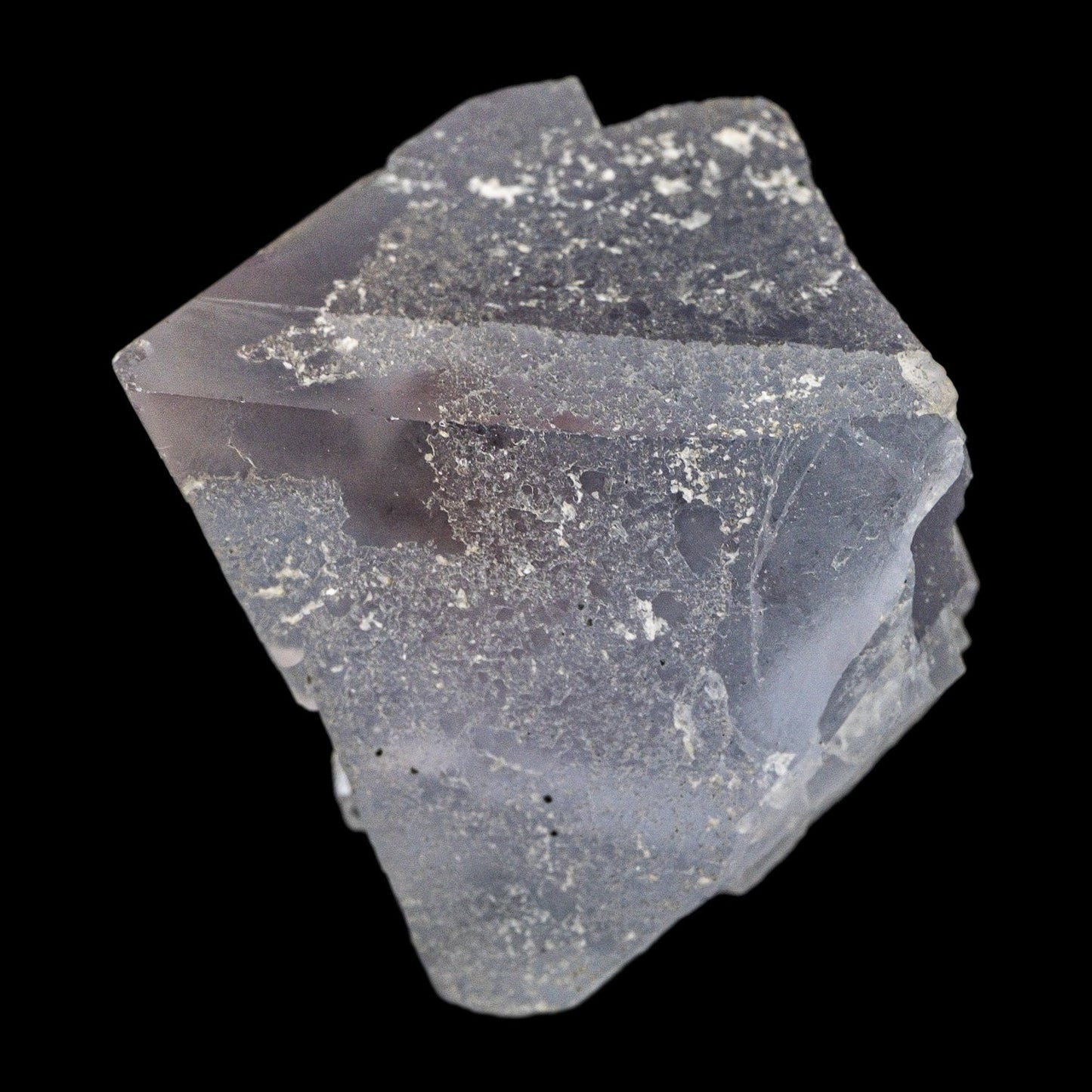 Blue Octahedral Fluorite w/ Pink Phantom