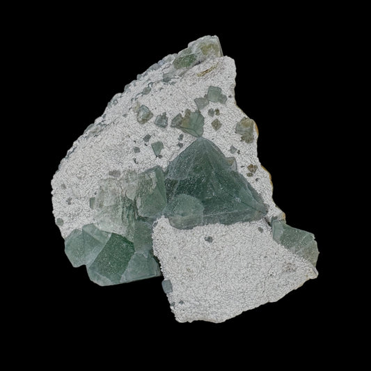 Fluorite Cubes on Matrix