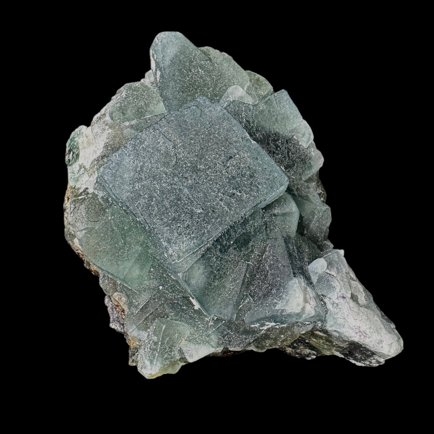 Fluorite Cubes on Matrix
