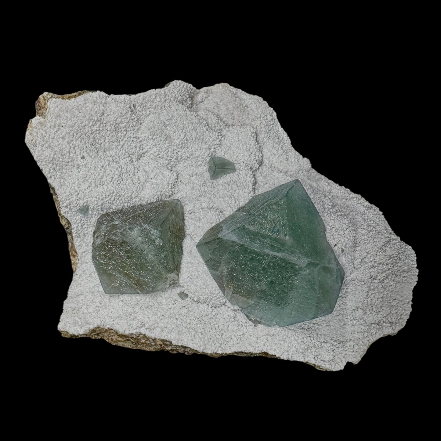 Fluorite Cubes on Matrix