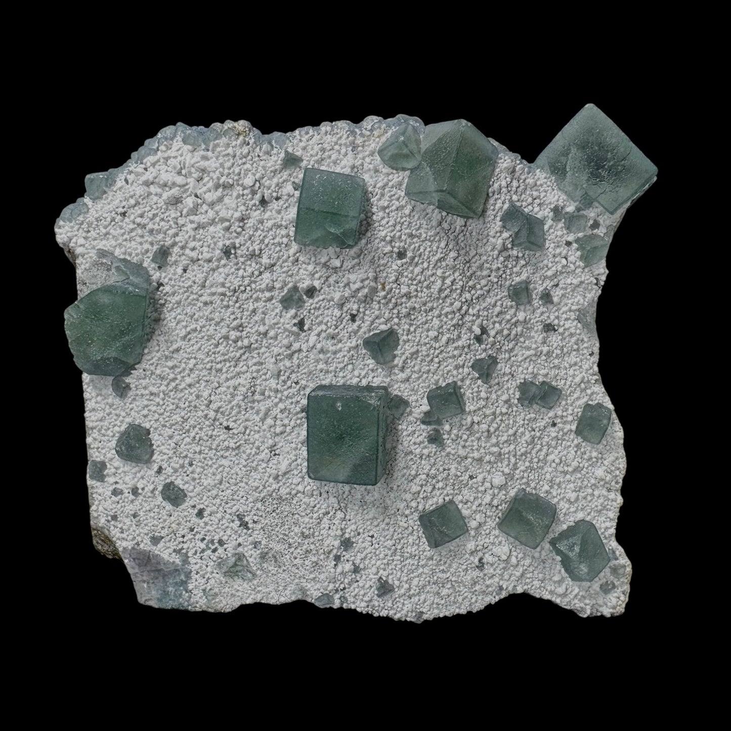 Fluorite Cubes on Matrix