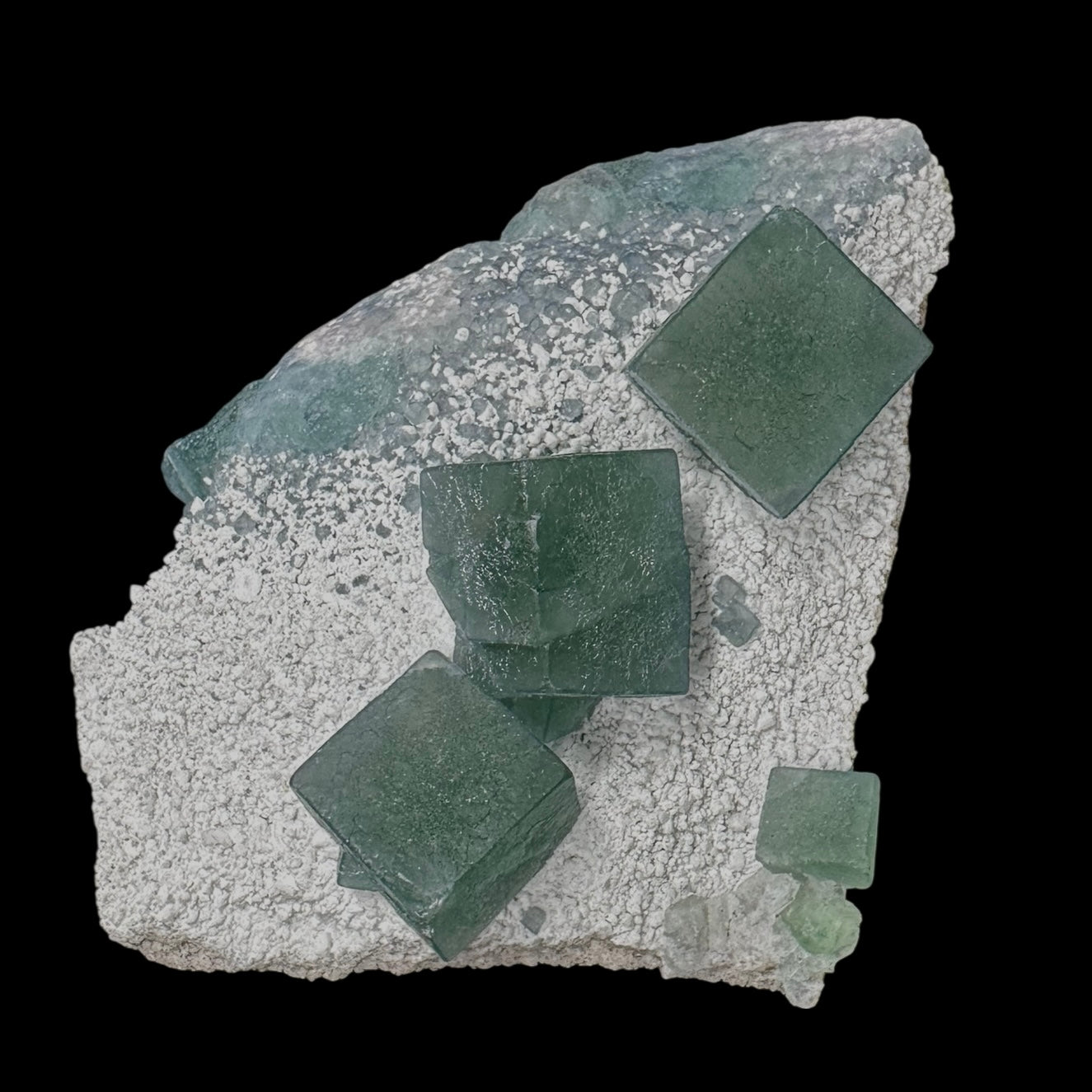 Fluorite Cubes on Matrix