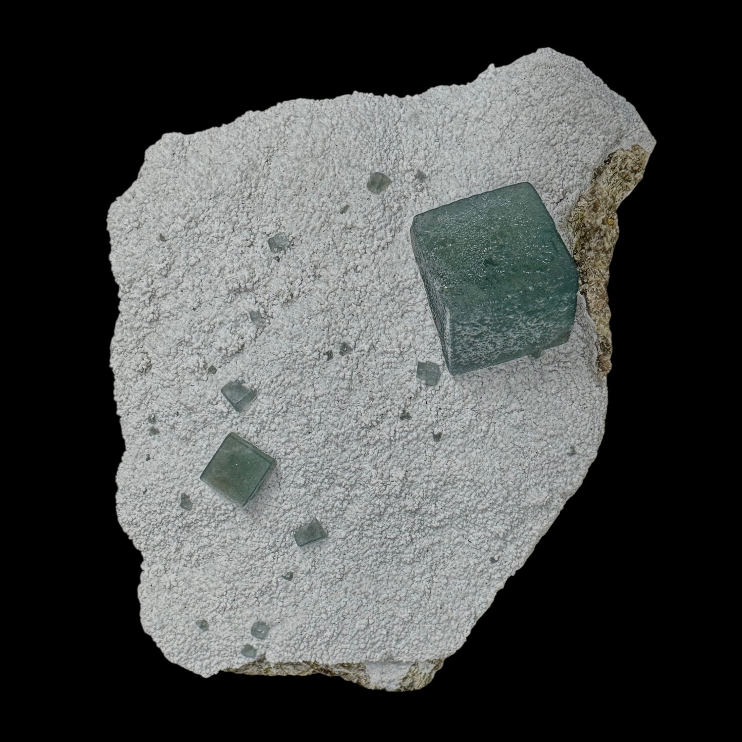 Fluorite Cubes on Matrix