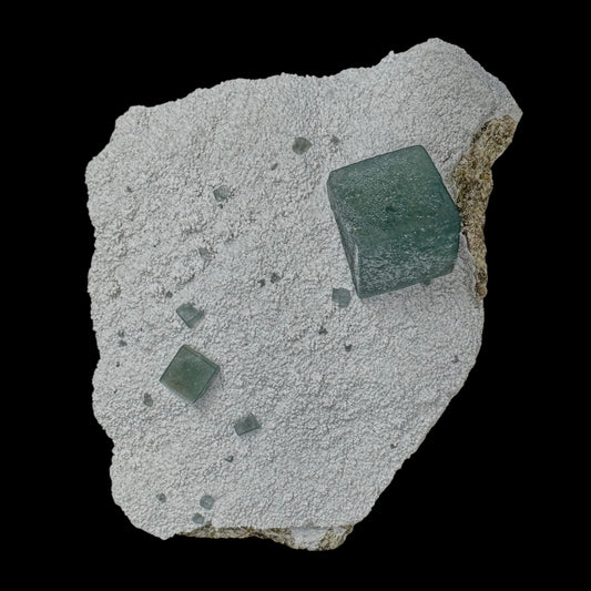 Fluorite Cubes on Matrix
