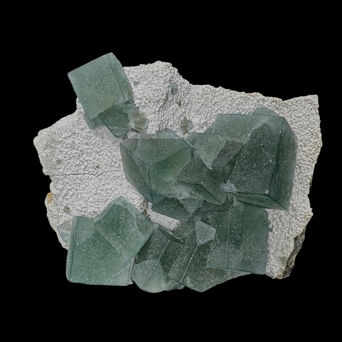 Fluorite Cubes on Matrix