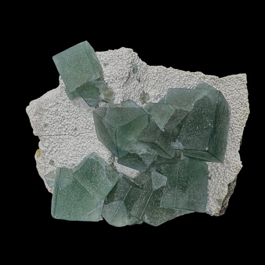 Fluorite Cubes on Matrix