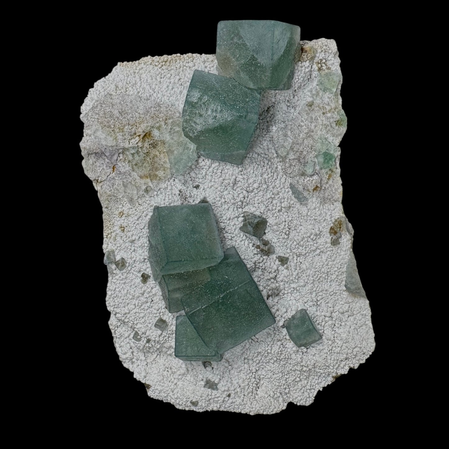 Fluorite Cubes on Matrix