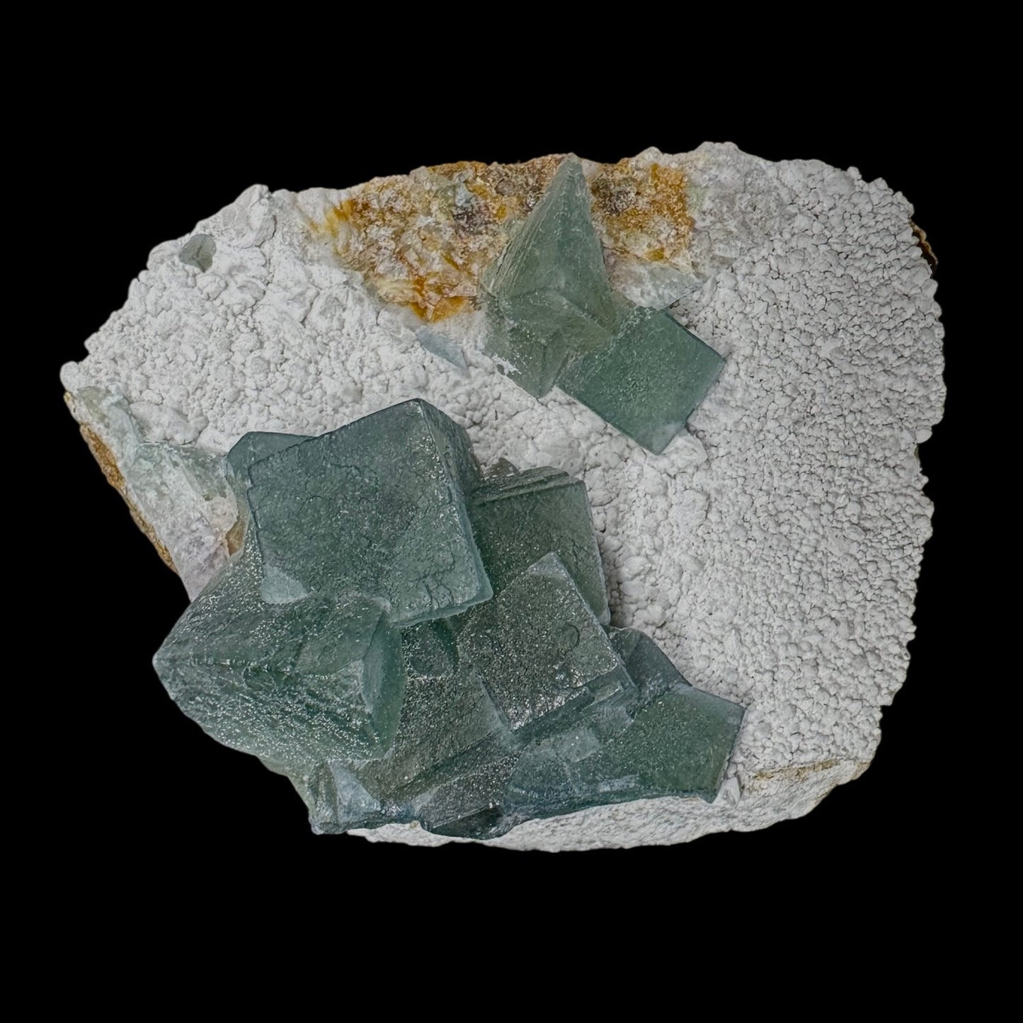 Fluorite Cubes on Matrix