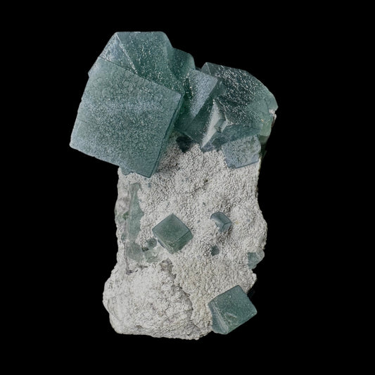 Fluorite Cubes on Matrix