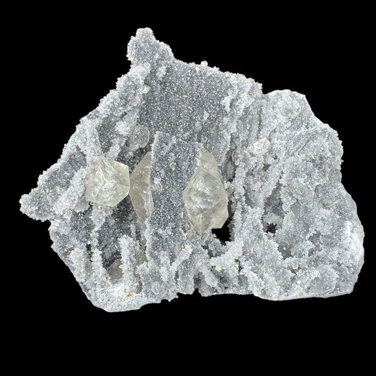 Sugar Quartz With Yellow Calcite