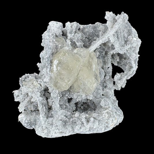 Sugar Quartz With Yellow Calcite