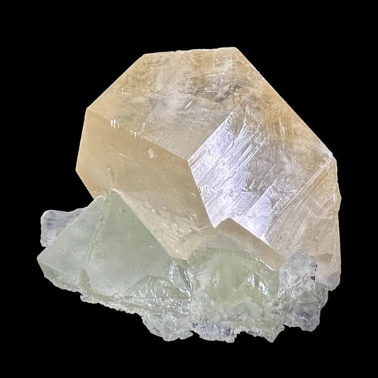 Green Fluorite w/ Yellow Calcite