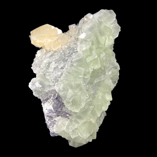 Green Fluorite w/ Yellow Calcite