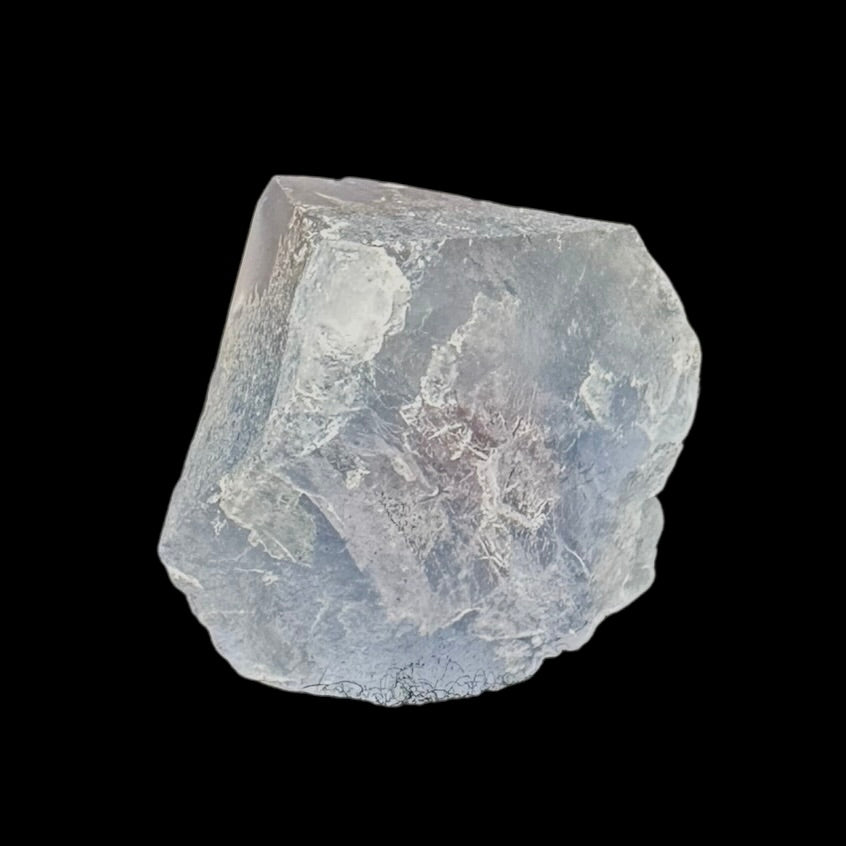 Blue Octahedral Fluorite w/ Pink Phantom